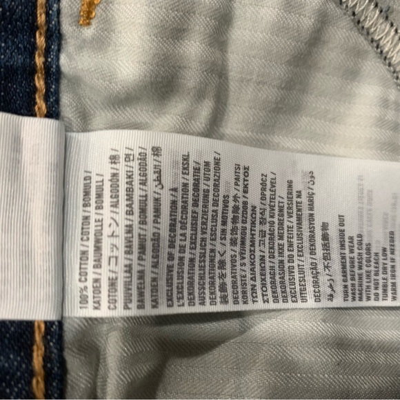 Abercrombie & Fitch Blue Jean Shorts Women's Size 28/6 Cutoff High Rise Distress - Picture 10 of 10